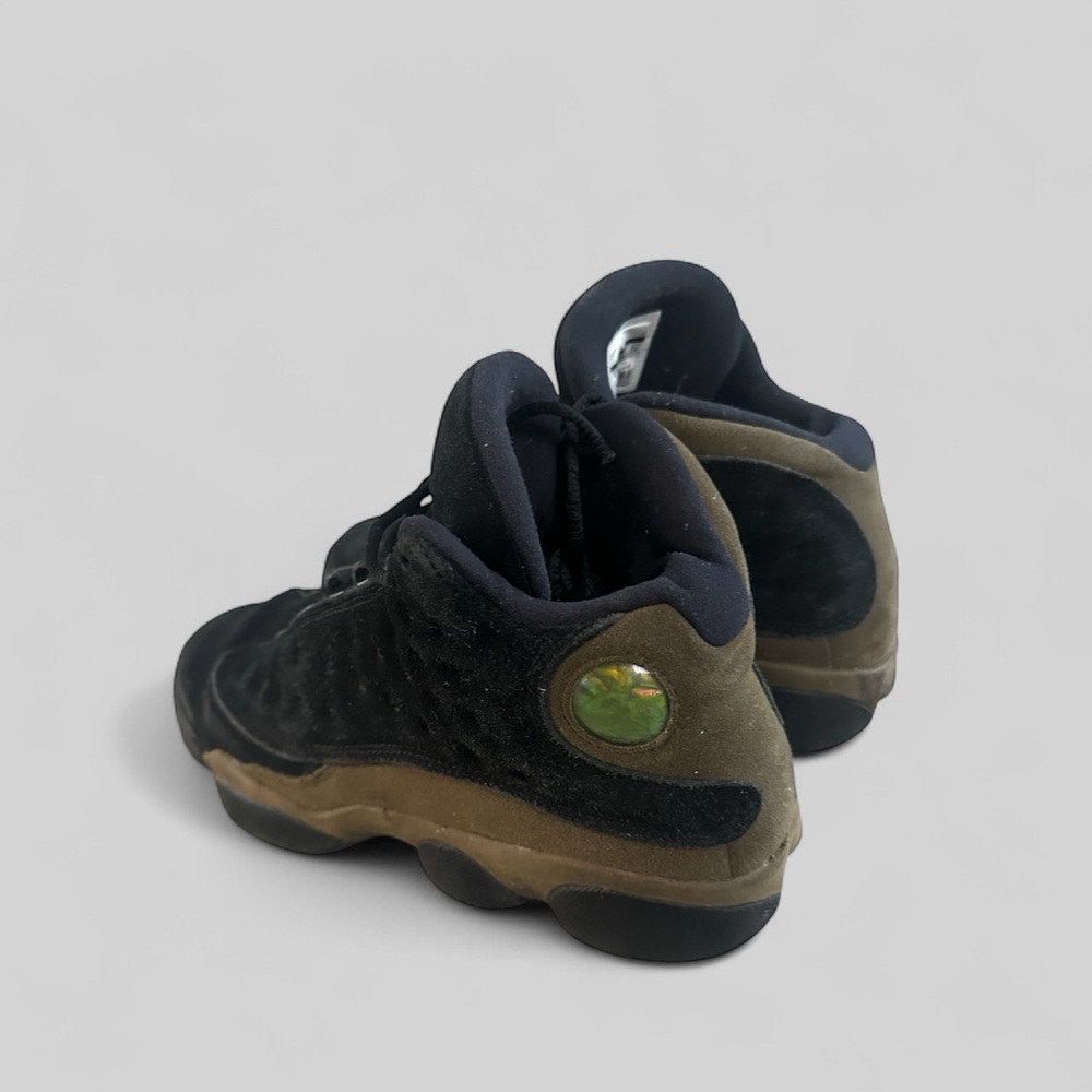 Nike Air Jordan Retro 13 Black Olive Suede Shoes Sneakers Youth Boy 6Y - Picture 4 of 6